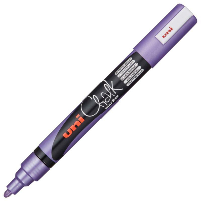 Маркер-жидкий мел Uni Chalk Marker  2.5мм  металлик фиолетовый